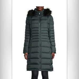 Calvin Klein Quilted Faux - Fur Trim Jacket | NWOT